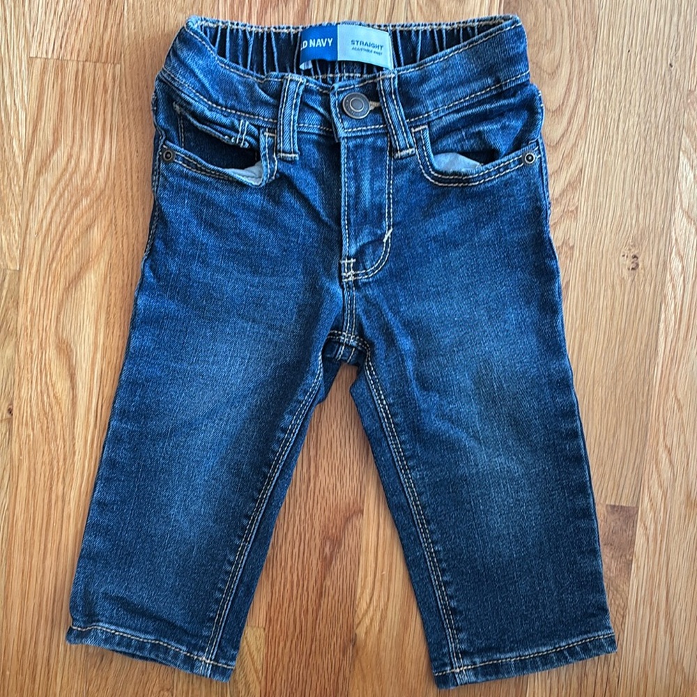 12-18M Old Navy Straight Fit Adjustable Waist Jeans